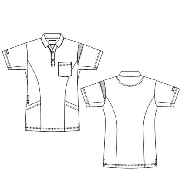 JM3127 ナガイレーベン 介護ウェア ニットシャツ 男女兼用 制電