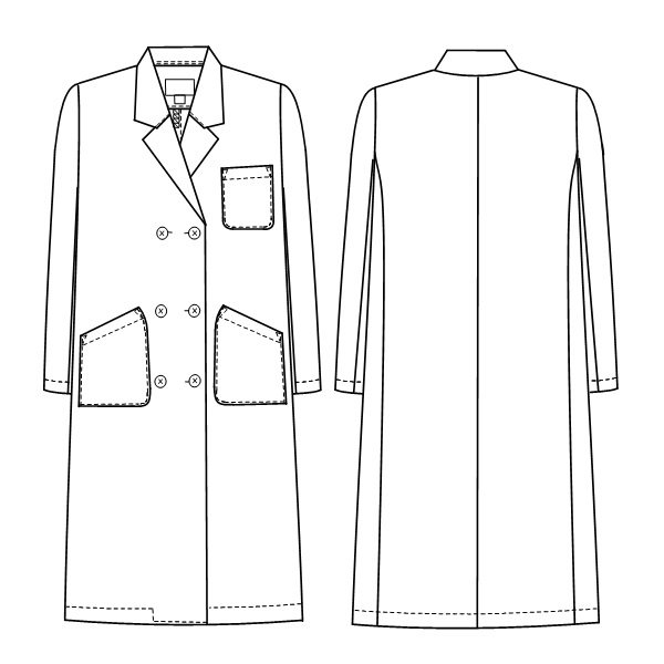 kyi024ページ ご確認用 ナガイレーベン KEX-5120 女子ダブル診察衣 4310円｜医療白衣の