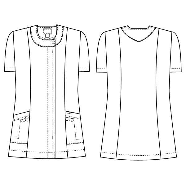 ナガイレーベン NR-8657 女子チュニック 3990円｜医療白衣のメディコレ！