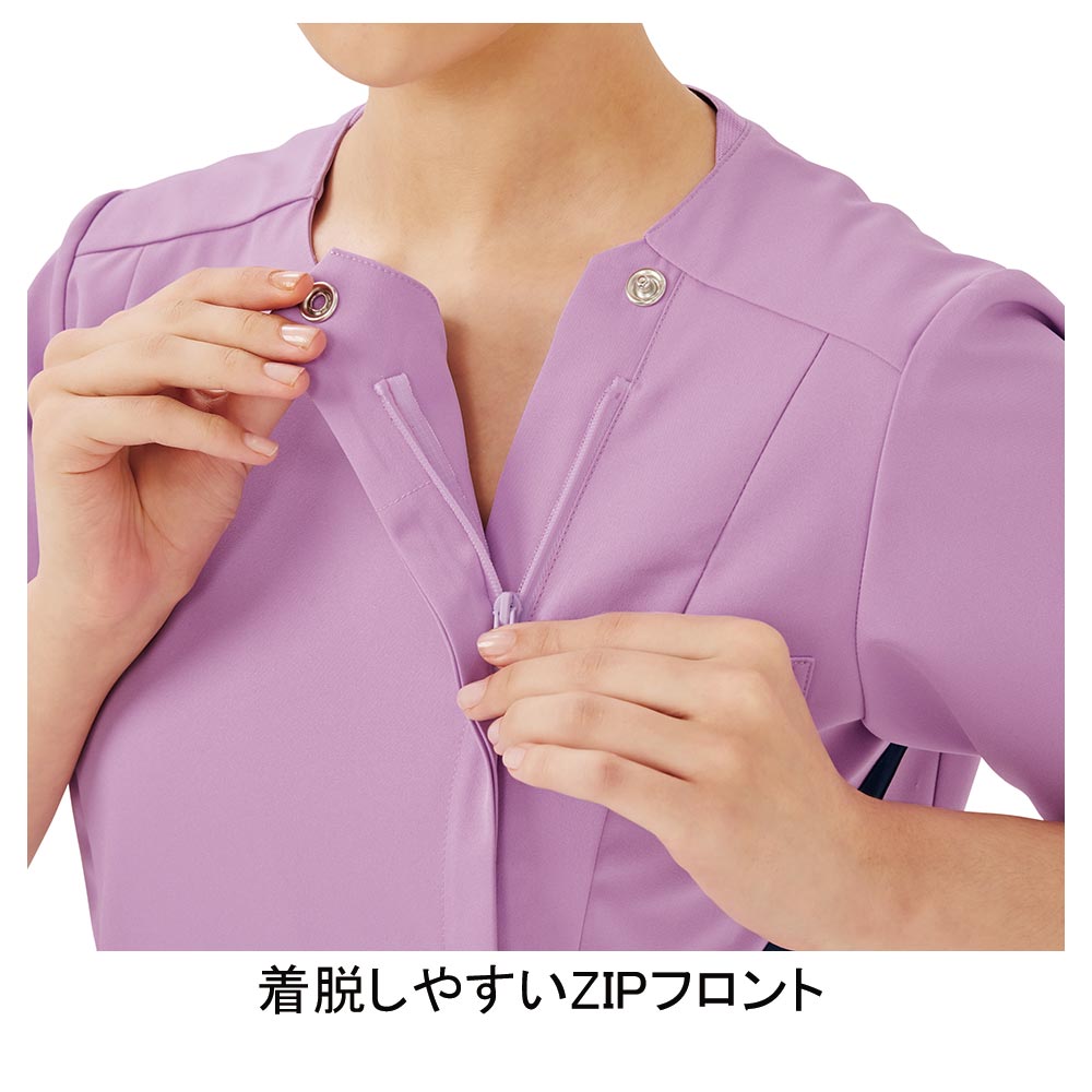 フォーク 7078SC レディスジップスクラブ 5870円｜医療白衣のメディコレ！